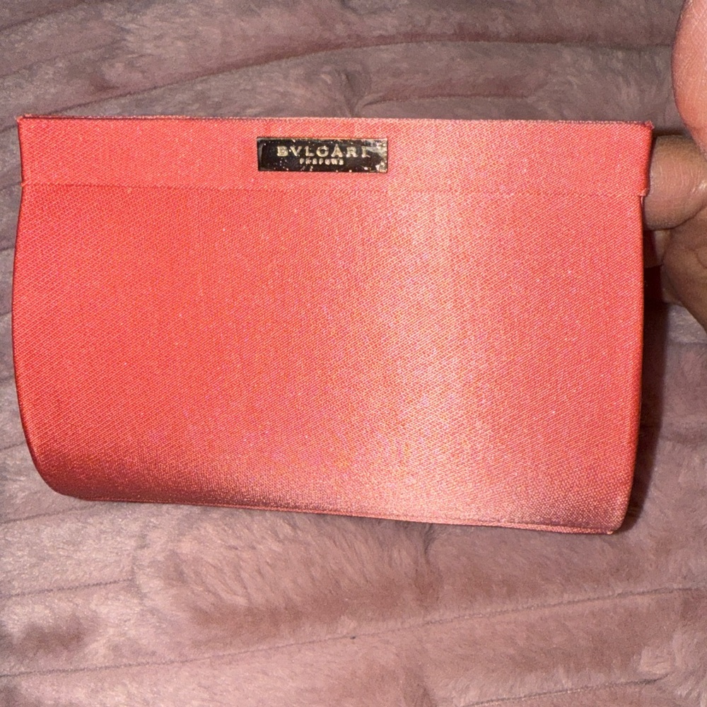New Bvlgari Perfumes Vintage never used satin clutch